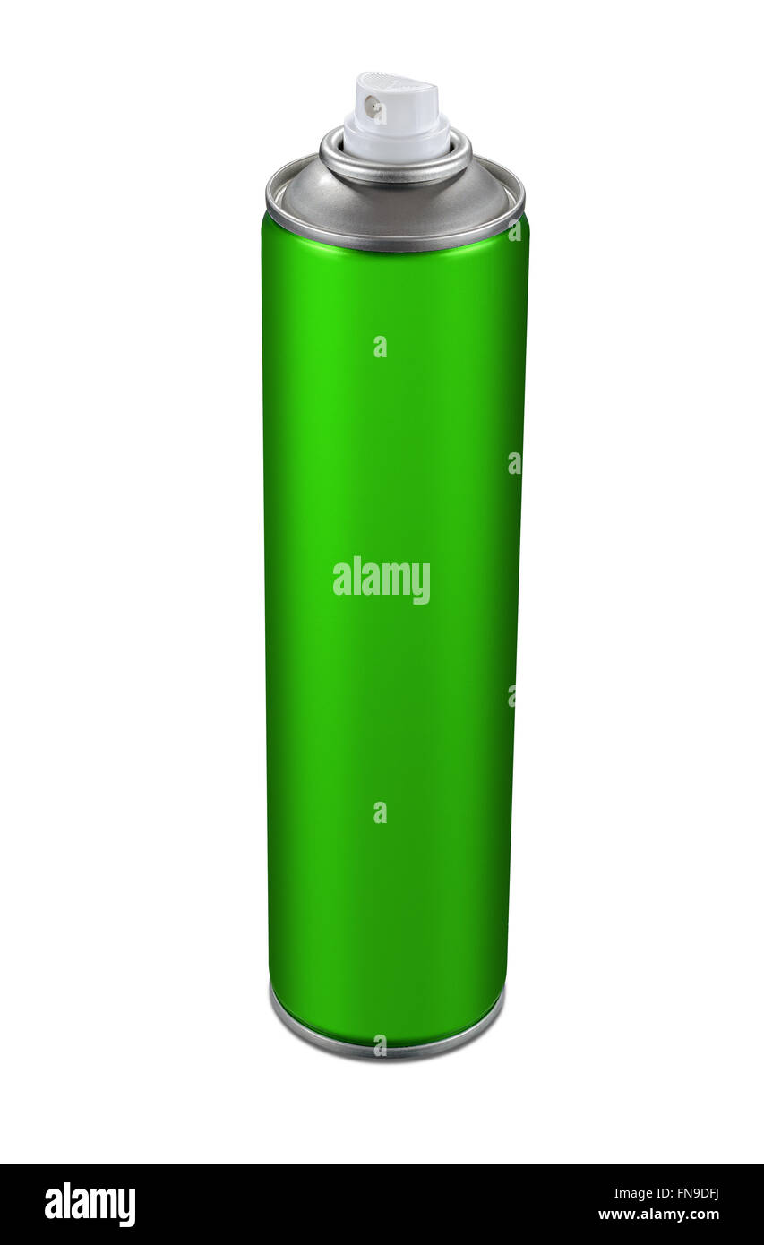 Blank aerosol tin can spray Stock Photo