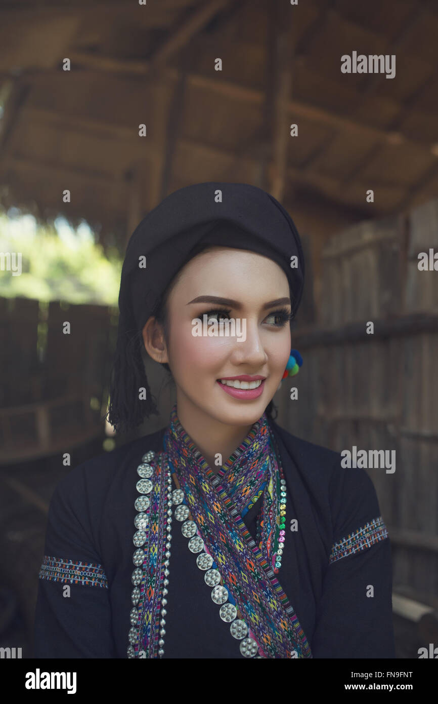 Portrait of a Tai Lue woman, Thailand Stock Photo Alamy