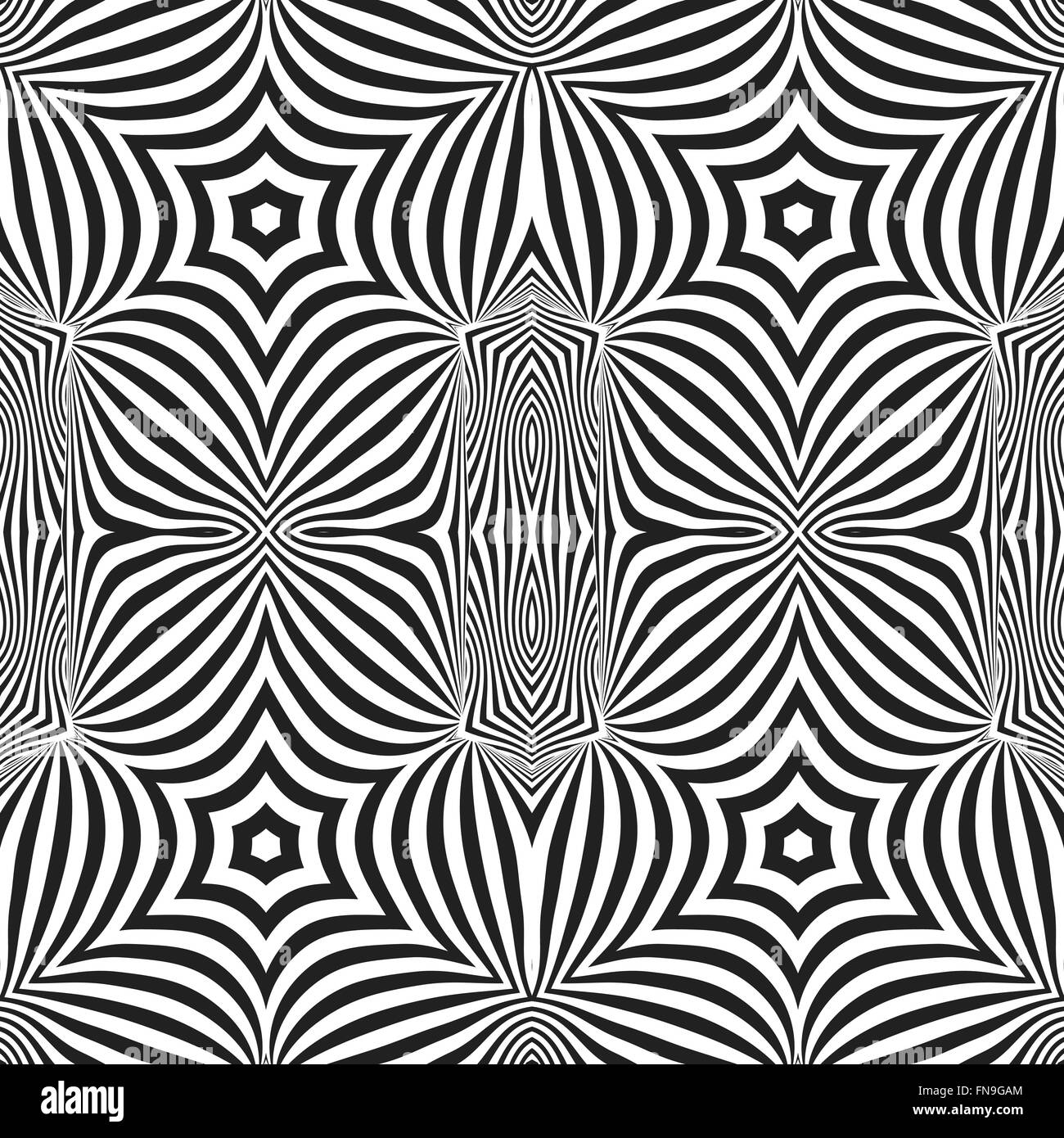 vector black color abstract optical art illusion design decoration ...