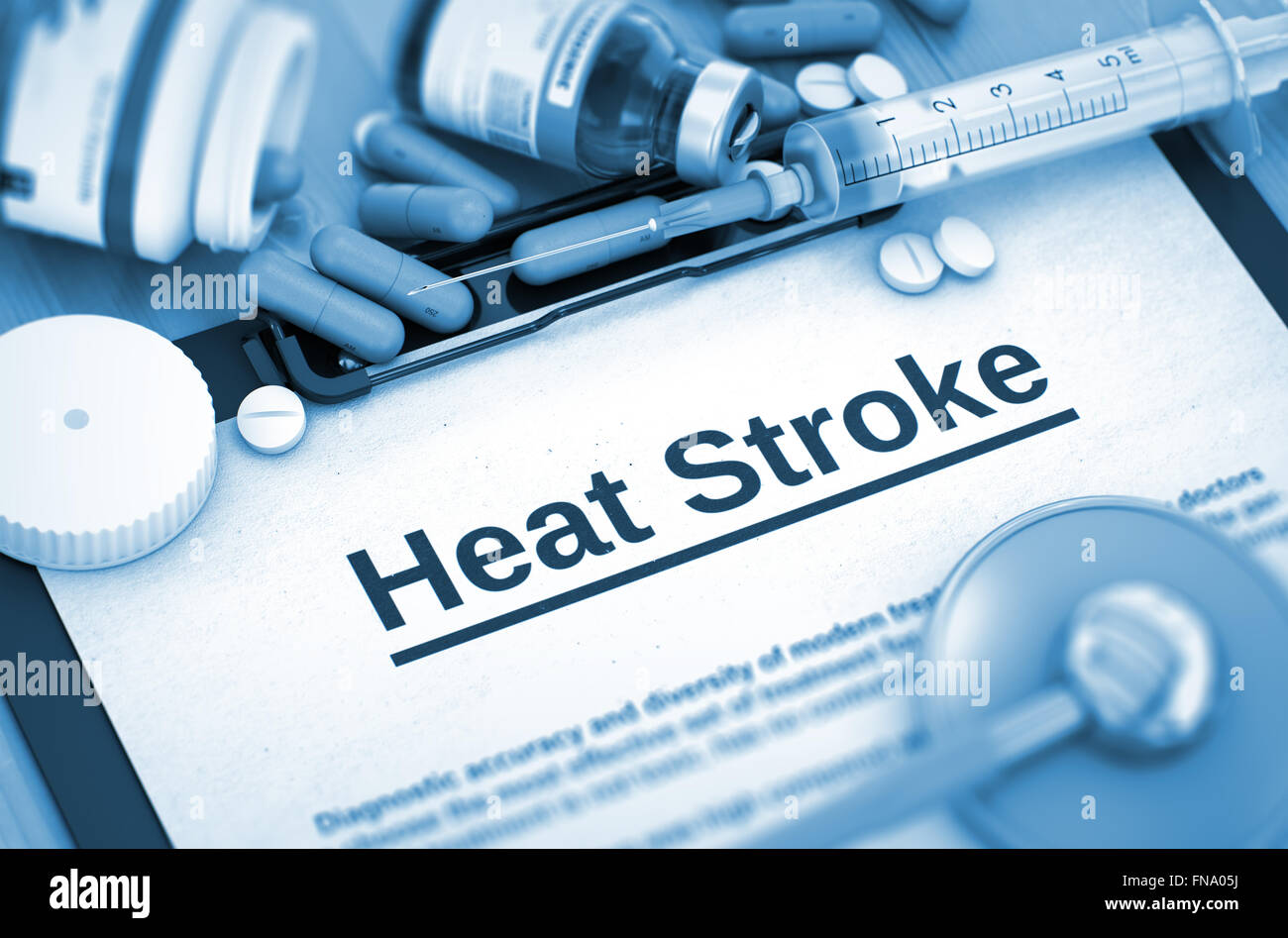 Heat Stroke Diagnosis. Medical Concept. Stock Photo