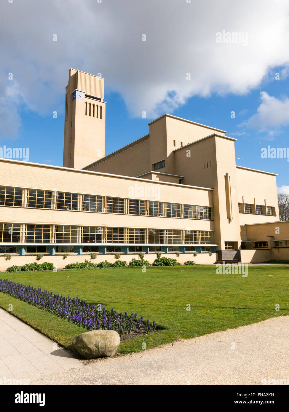 Town Hall by Dudok in Hilversum, Netherlands Stock Photo