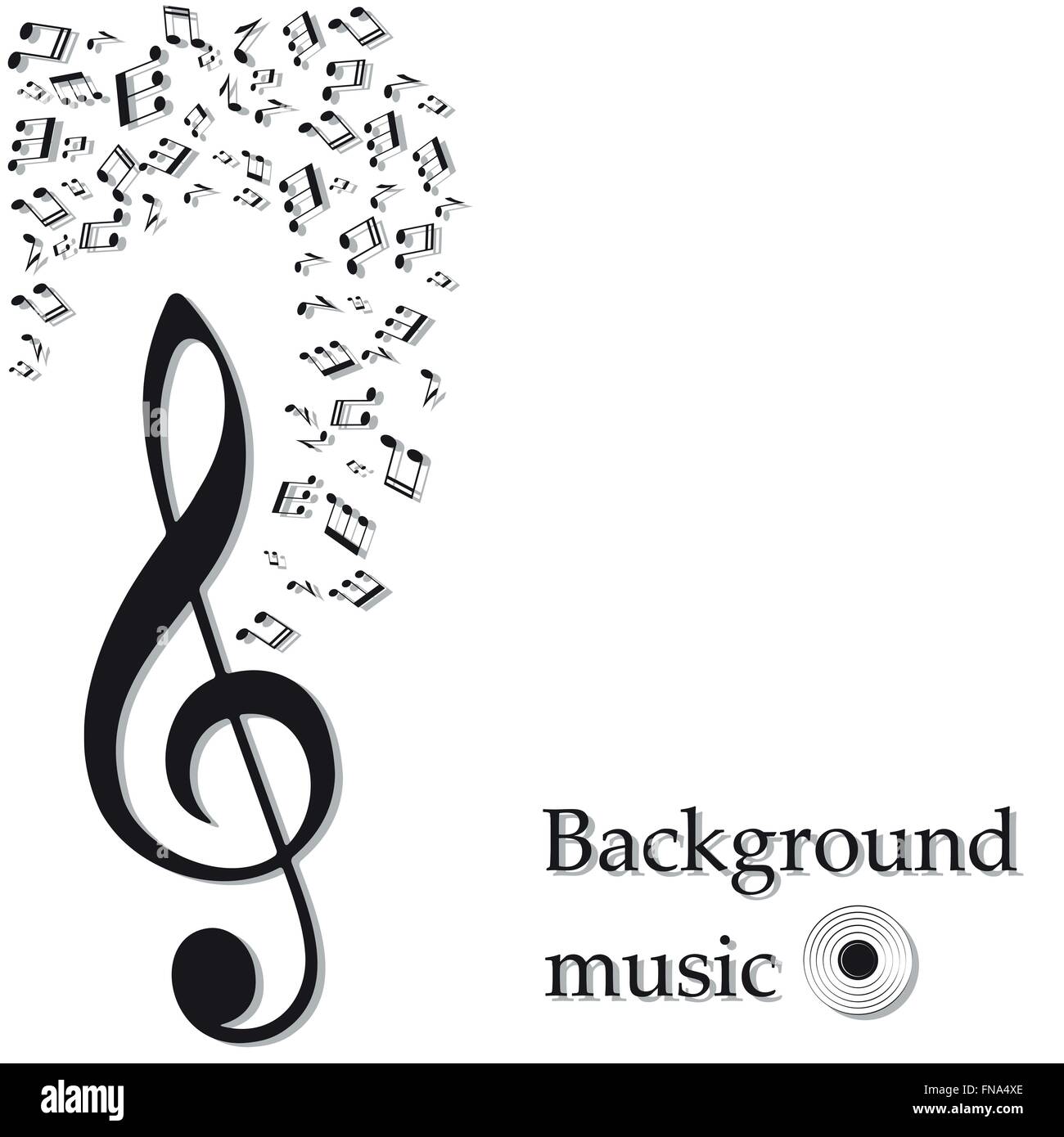 Abstract music background with notes Stock Vector Image & Art Alamy