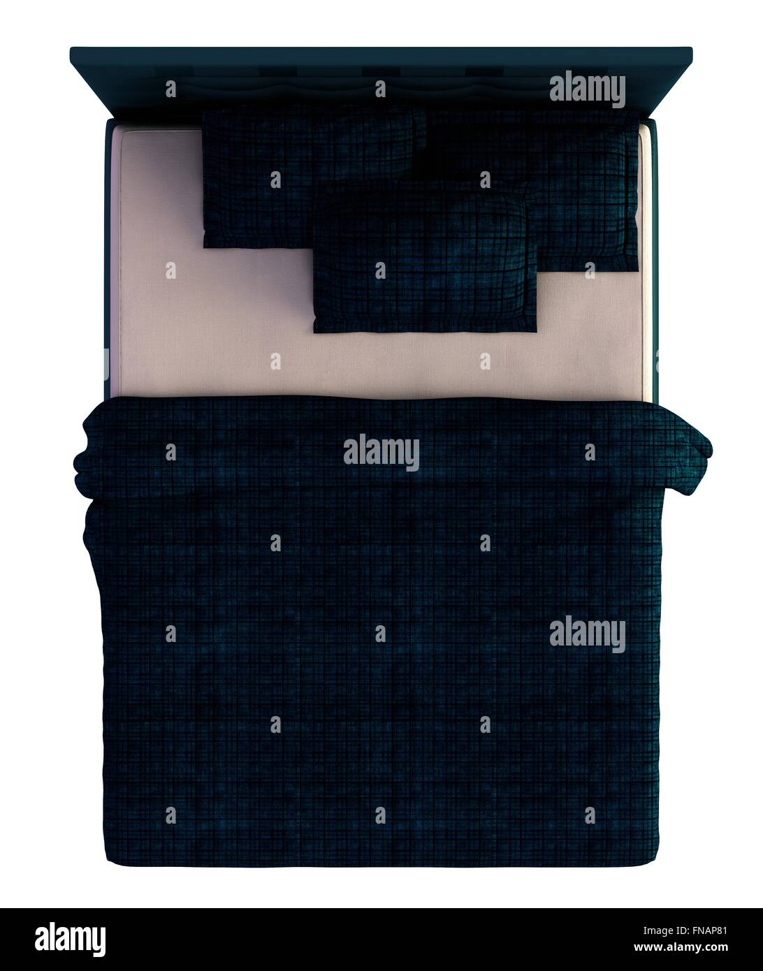 Bed Top View Isolated On White Stock Photo Alamy