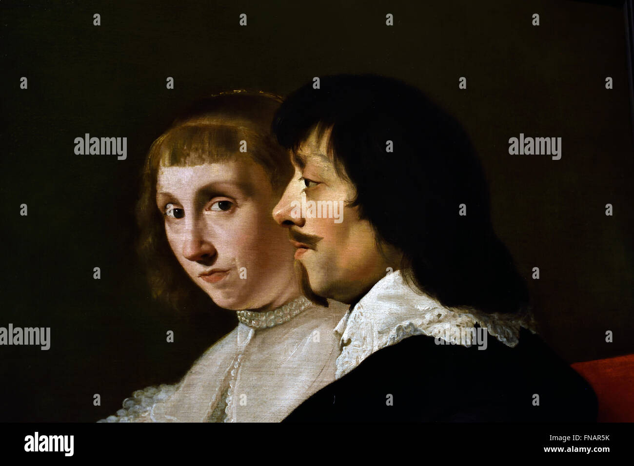 Double Portrait of Constantijn Huygens (1596-1687) and Suzanna van Baerle (1599-1637) 1635 by Jacob van Campen  Dutch Netherlands Stock Photo