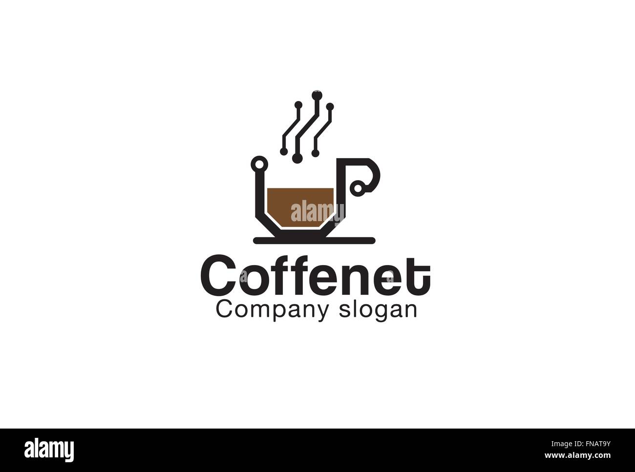 Coffee Network Design Illustration Stock Vector