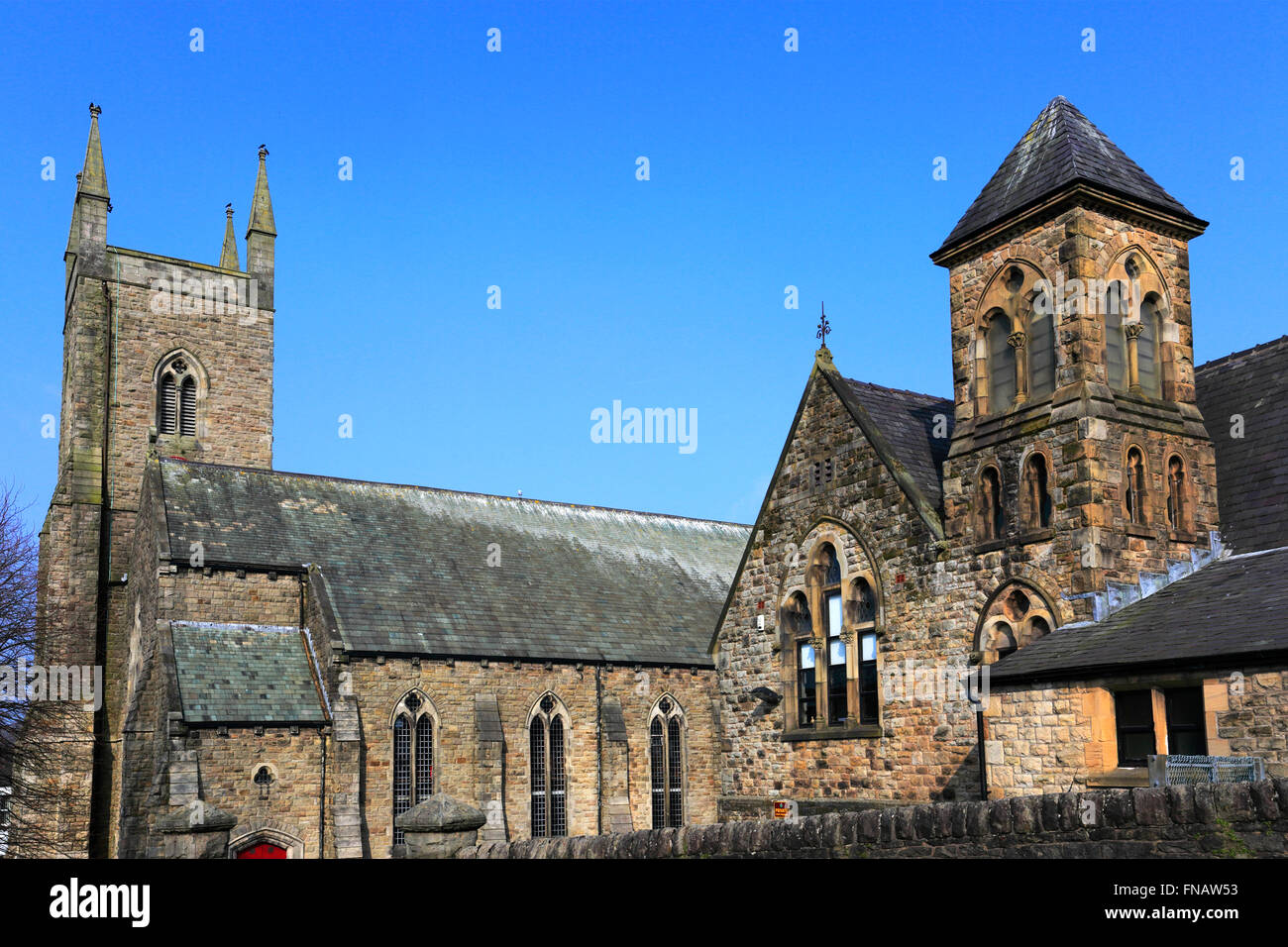 Exterior of the Christ Church, Cockermouth town, West Cumbria, England UK Stock Photo