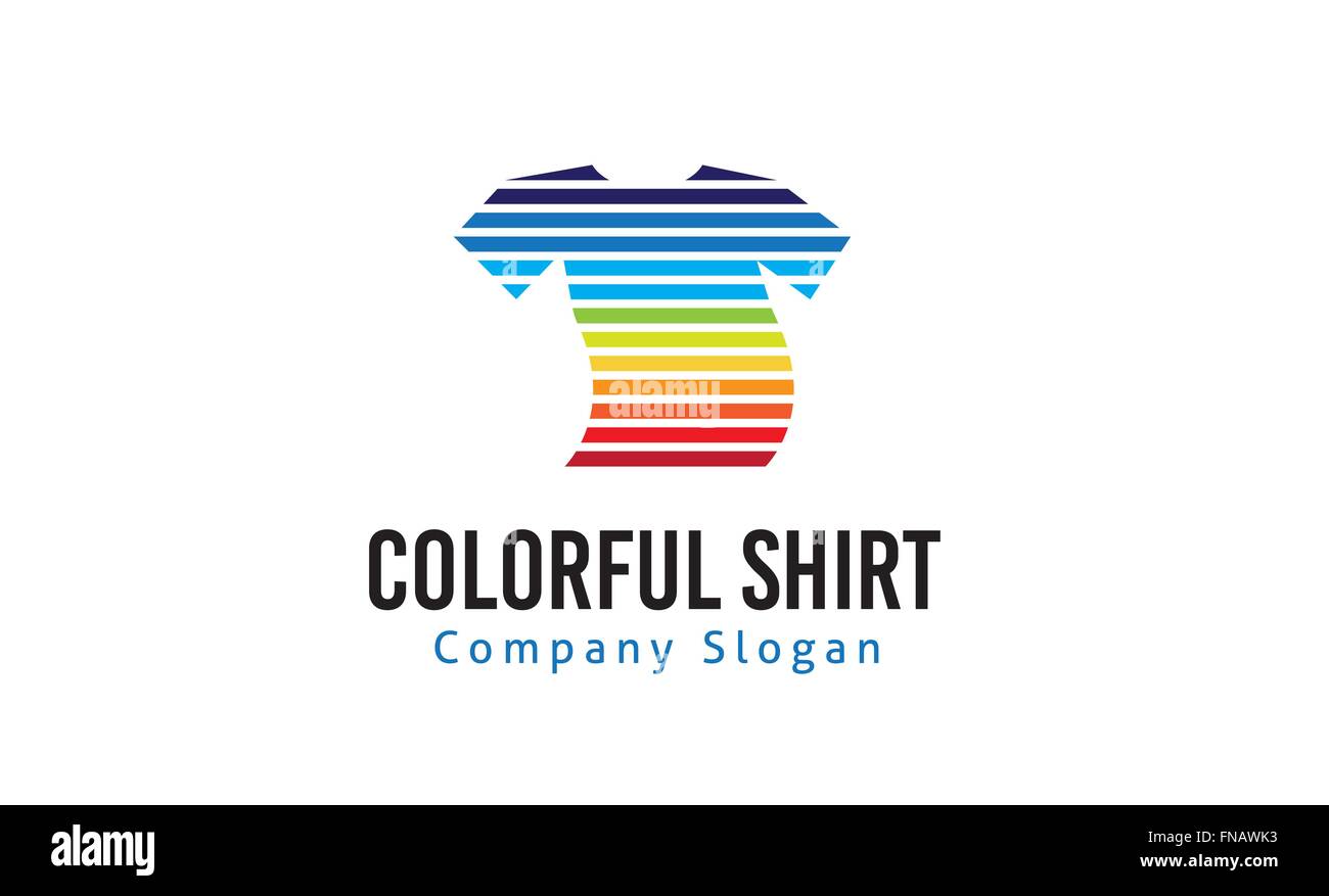 Colorful Shirt Shop Design Illustration Stock Vector