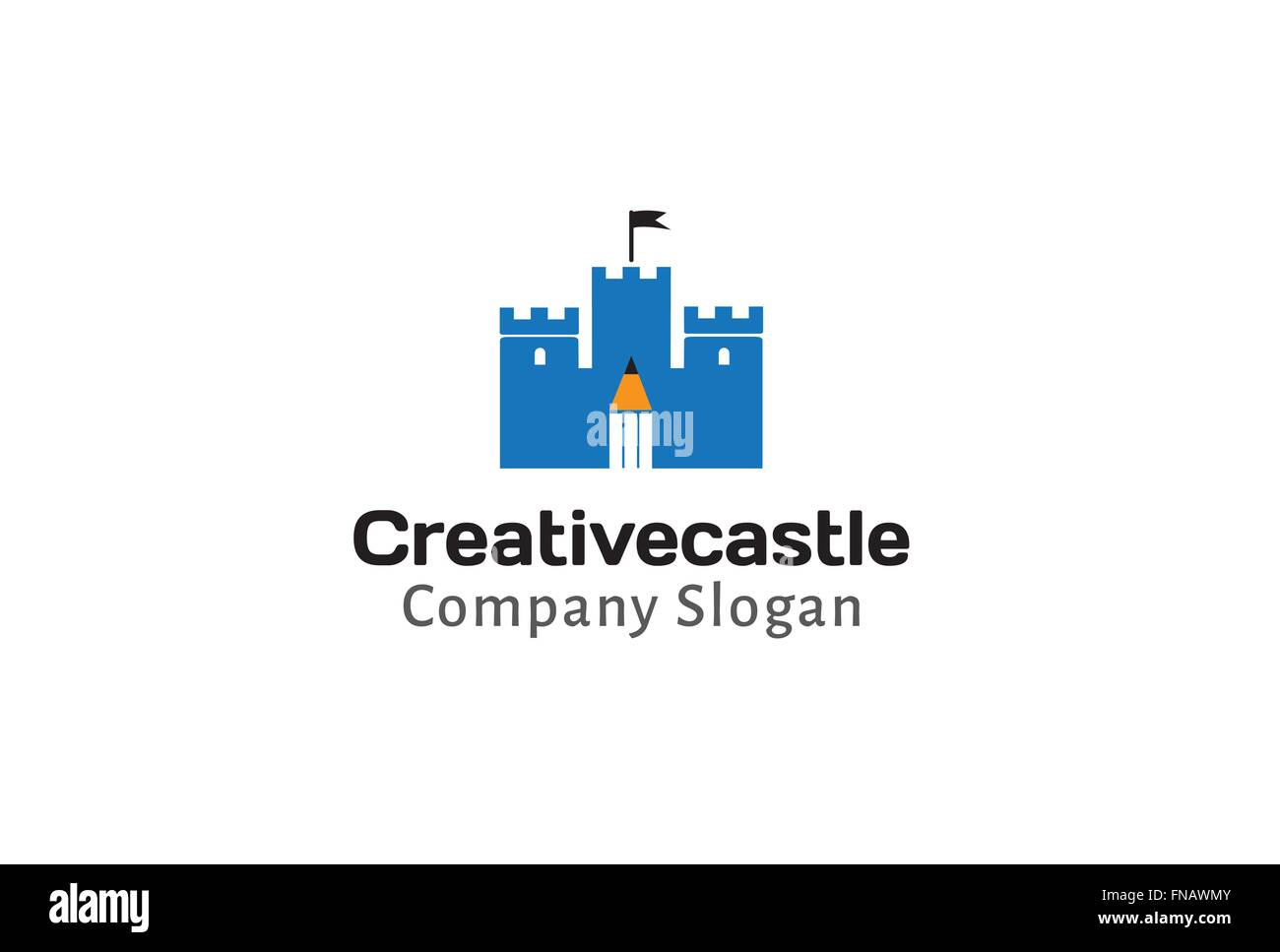 Creative Castle Design Illustration Stock Vector
