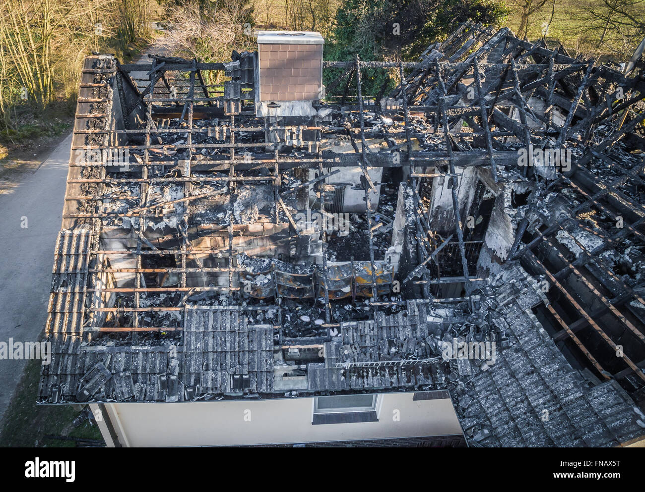 Burned down house Stock Photo Alamy
