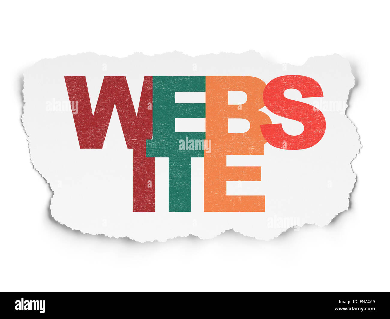 Web design concept: Website on Torn Paper background Stock Photo - Alamy