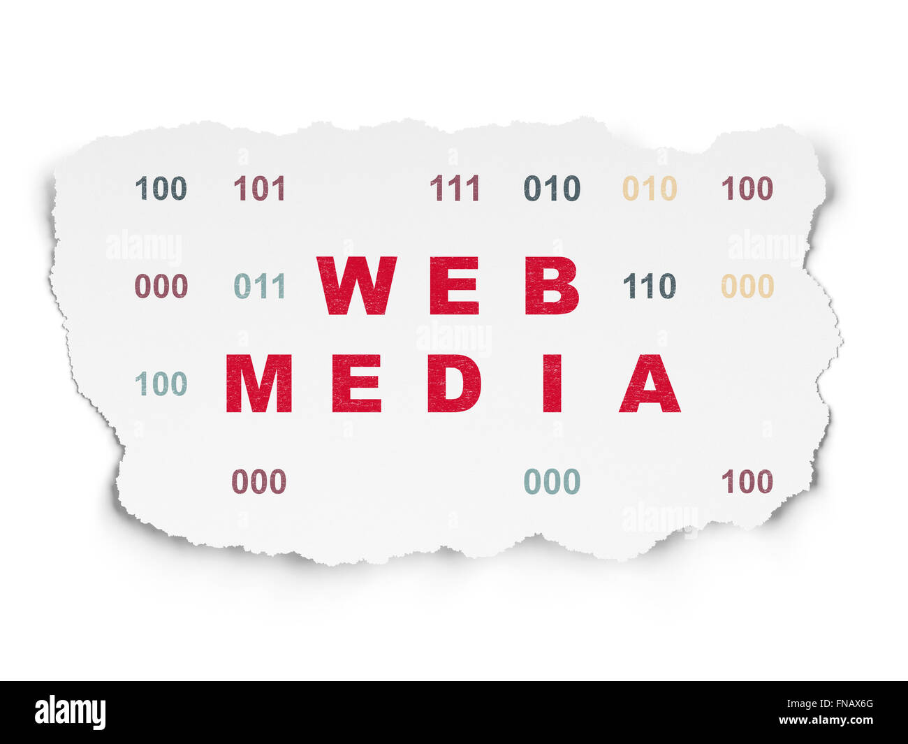 Web design concept: Web Media on Torn Paper background Stock Photo - Alamy