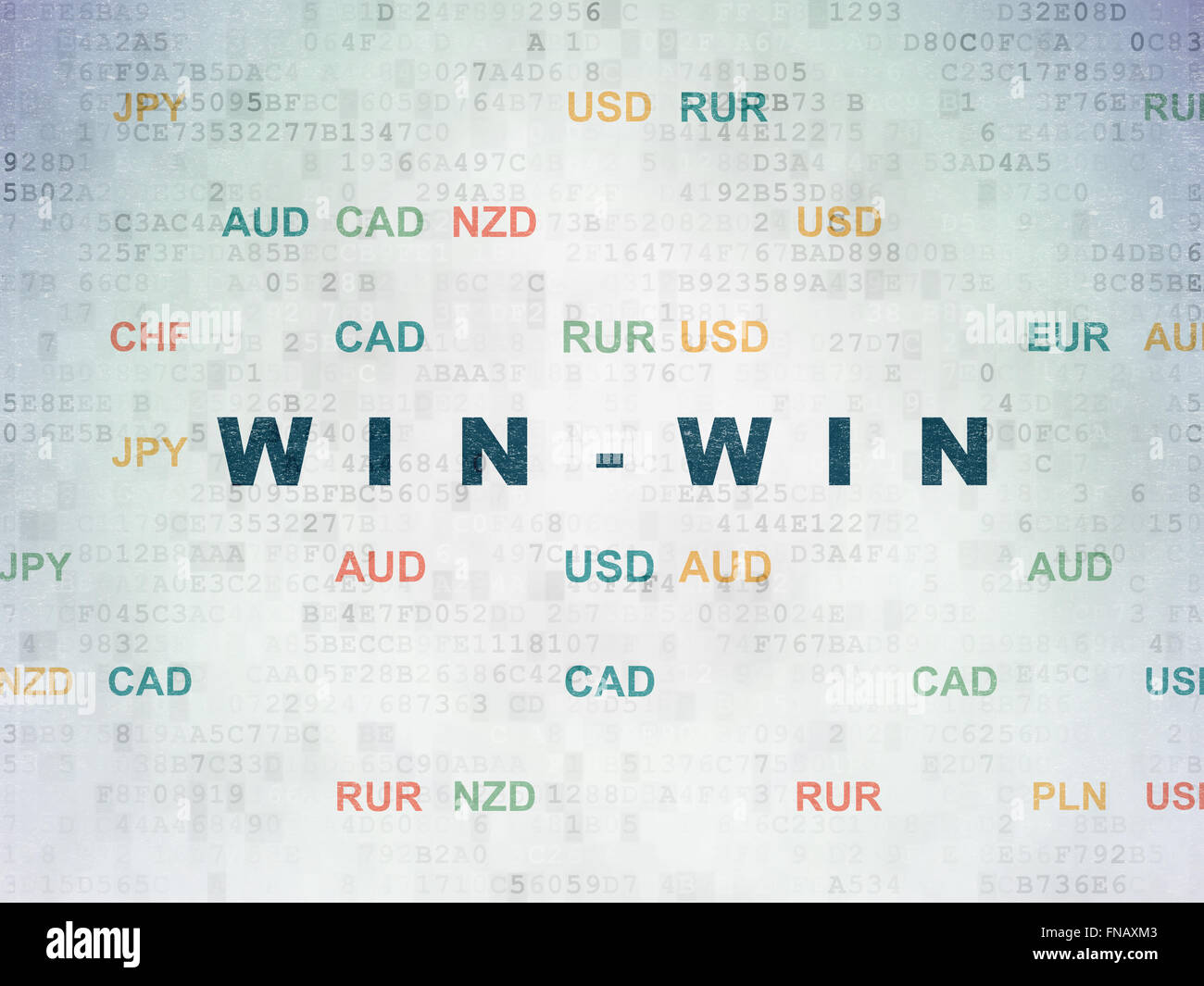 Finance concept: Win-Win on Digital Paper background Stock Photo - Alamy