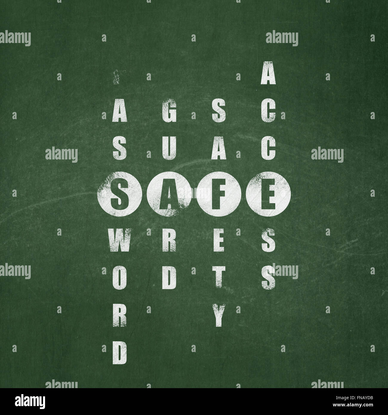 Safety concept Safe in Crossword Puzzle Stock Photo Alamy