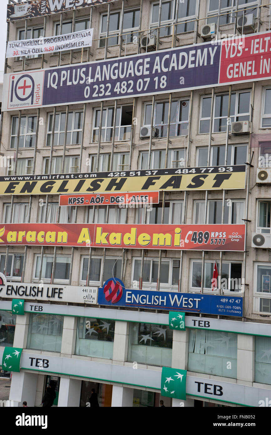 English language schools in Izmir, Turkey Stock Photo