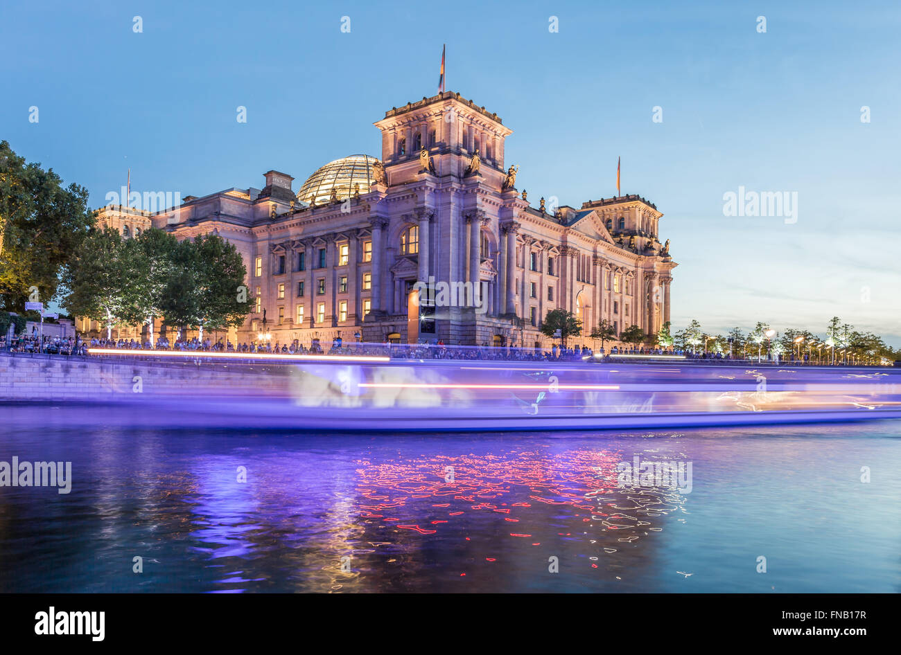 Berlin Reichstag and Spree river Stock Photo