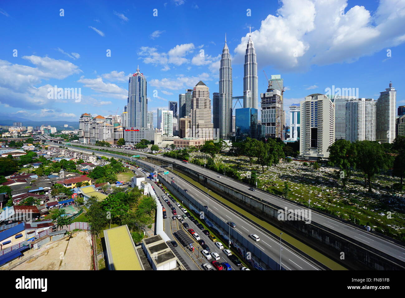 City skyline Kuala Lumpur, Malaysia Stock Photo