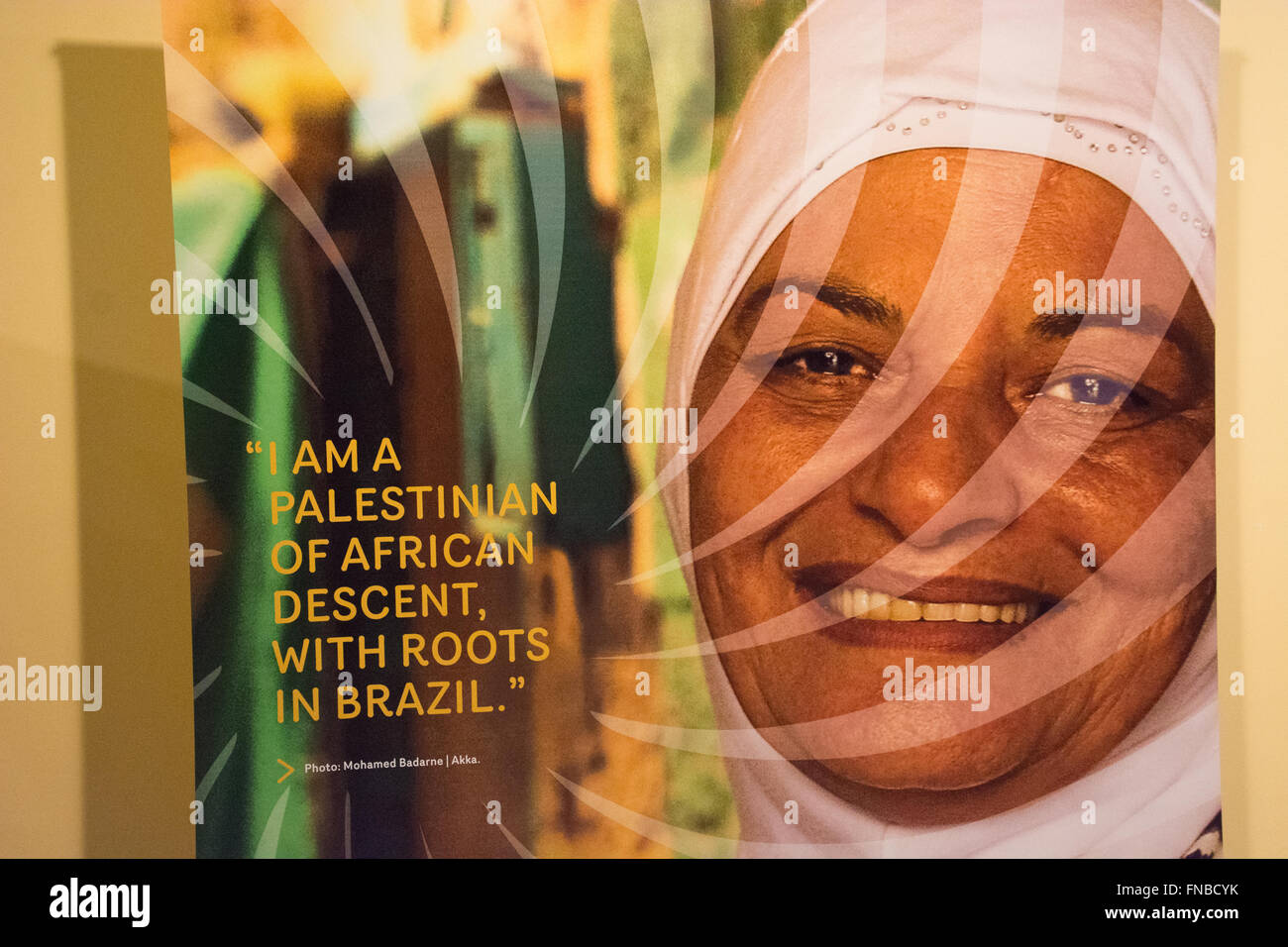 A panel from the UN exhibit for the International Decade for People of