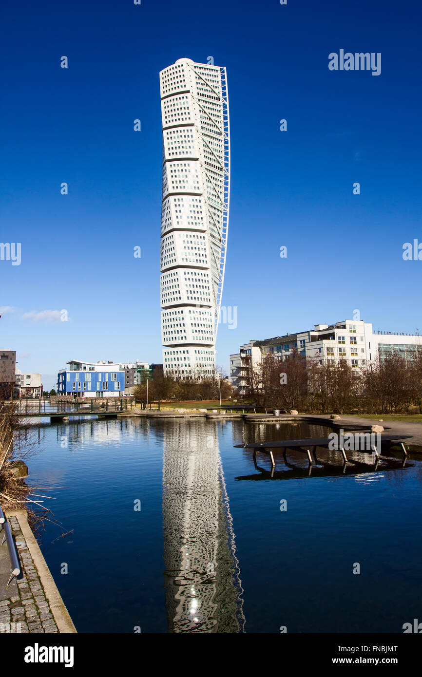 Malmo Turning Torso, most famous skyscraper in Scandinavia. Designed : The incredible photo depicting an stunning scenery. The hues are just striking and combination perfectly. Its composition is fantastic, with its details are also very clear.