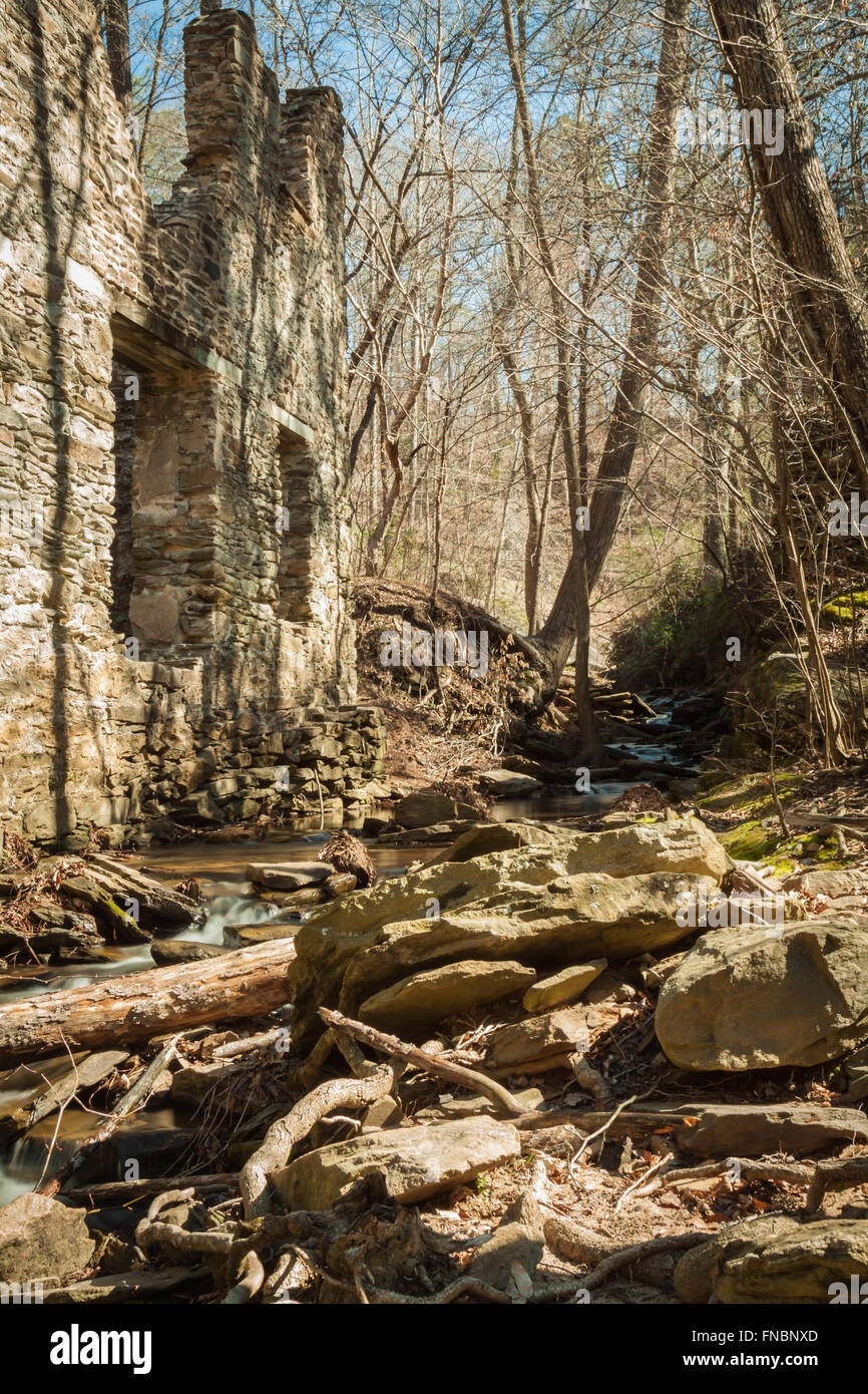 Sope Creek mill ruins in Stock Photo Alamy
