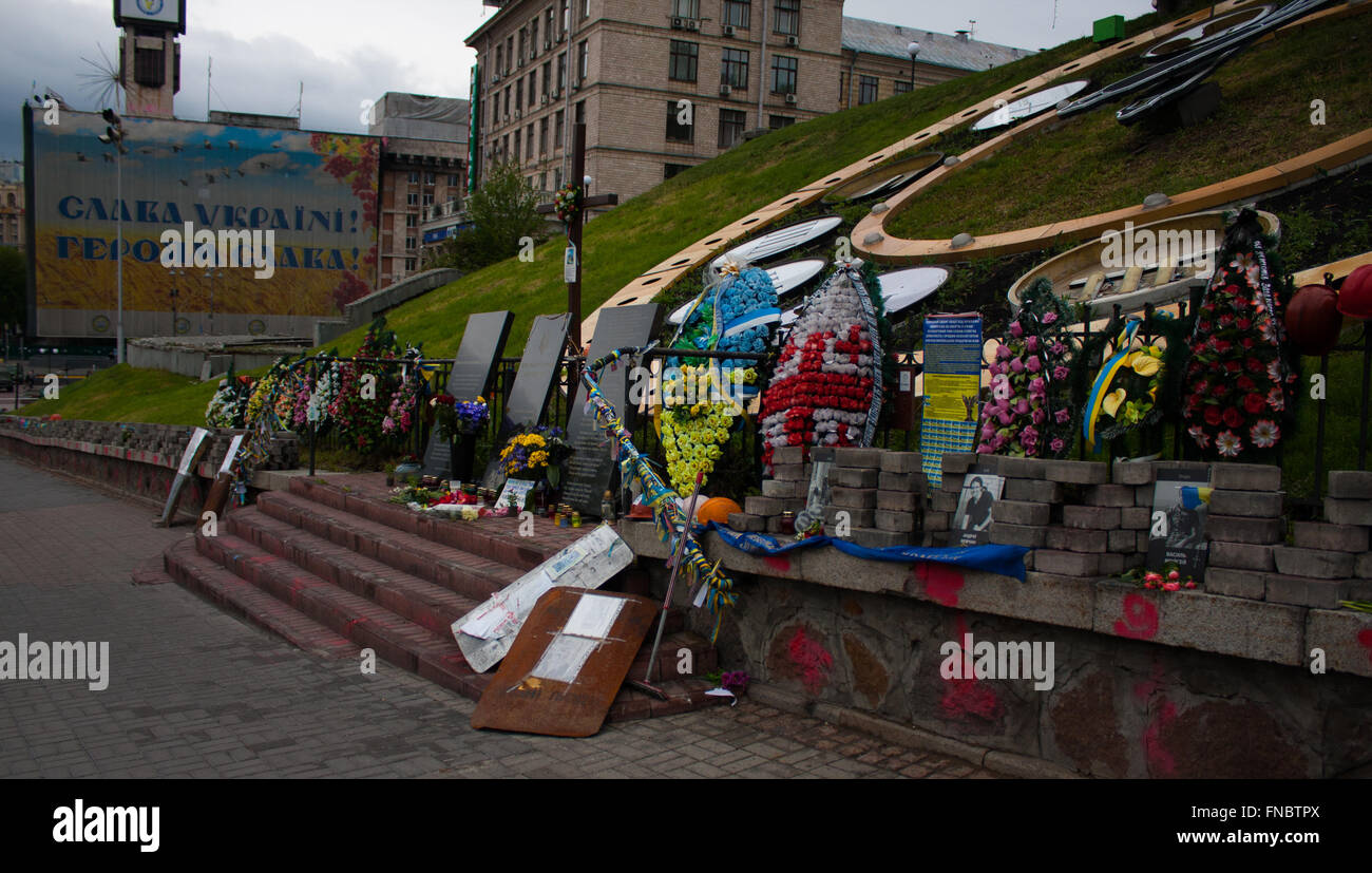 Honouring Maidan Kiev Stock Photo
