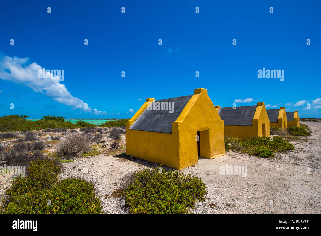 Middle Century Slave houses of Dutch Colonists Stock Photo