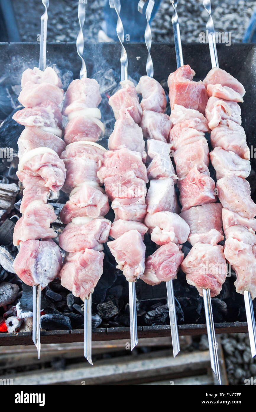 Shish kebab on skewers hires stock photography and images Alamy