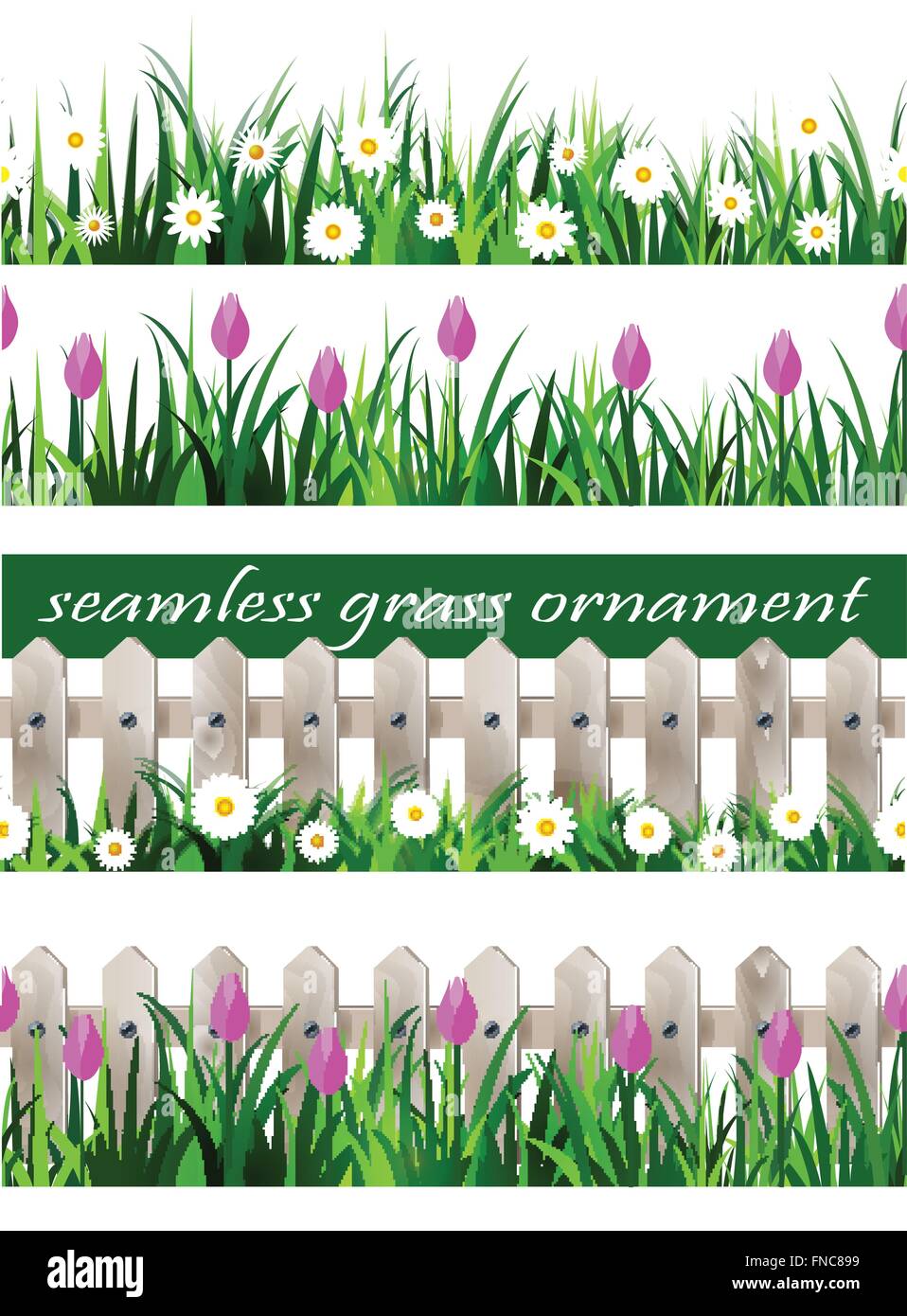 Big Green Grass seamless set Stock Vector Image & Art - Alamy