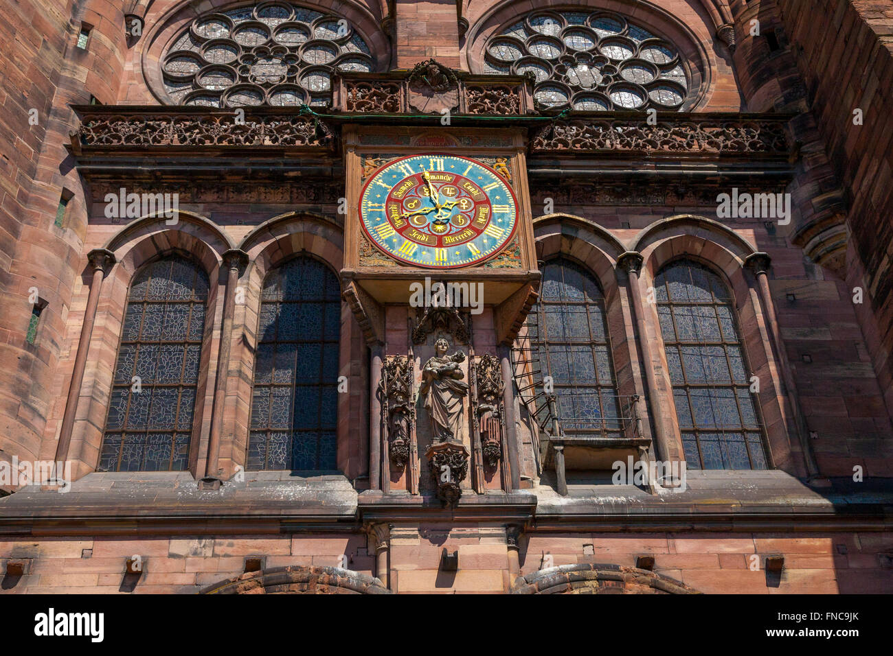 Astronomic clock, Cathedral Our Lady, Strasbourg Alsace France Stock Photo
