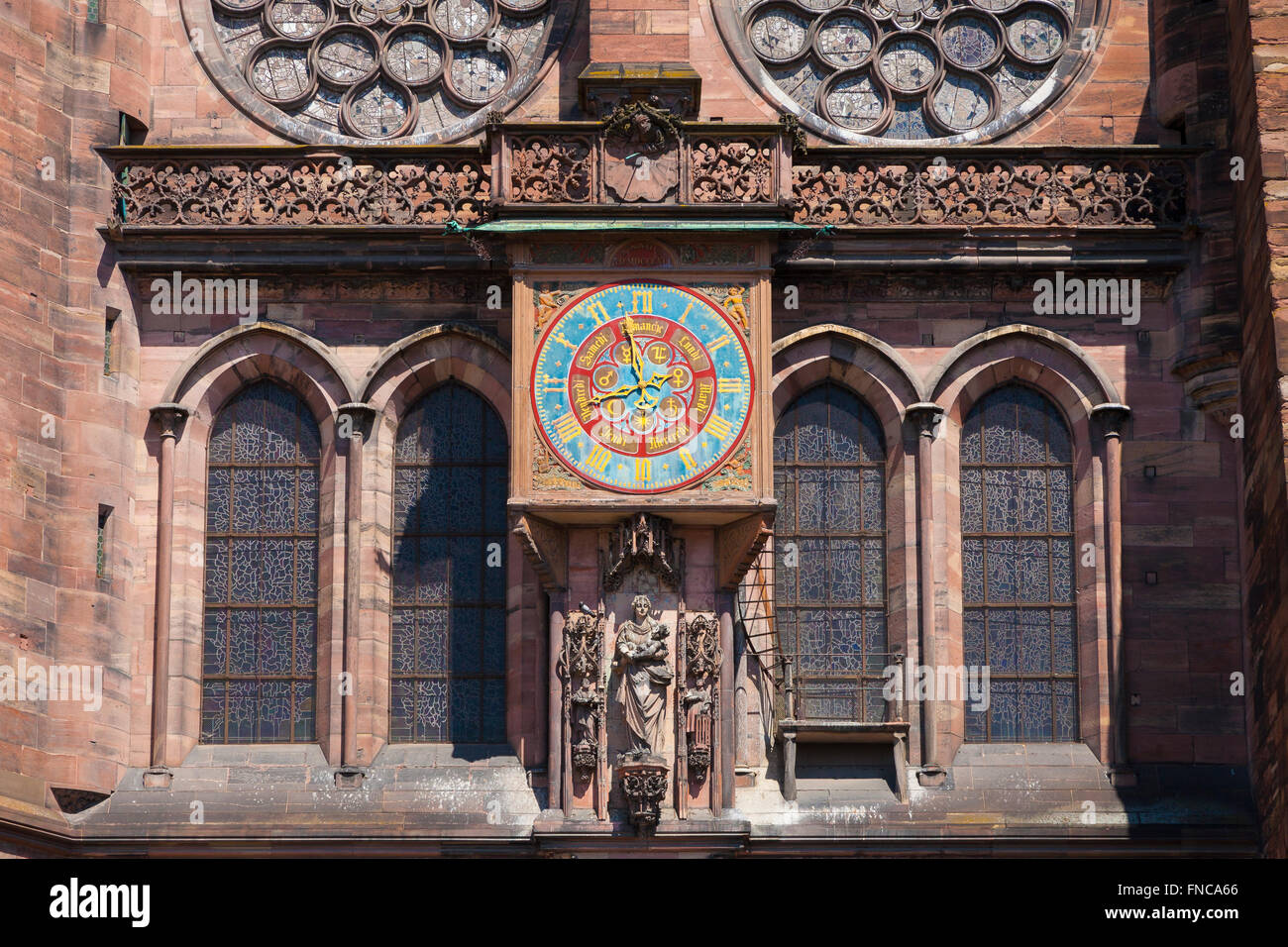 Astronomic clock, Cathedral Our Lady, Strasbourg Alsace France Stock Photo