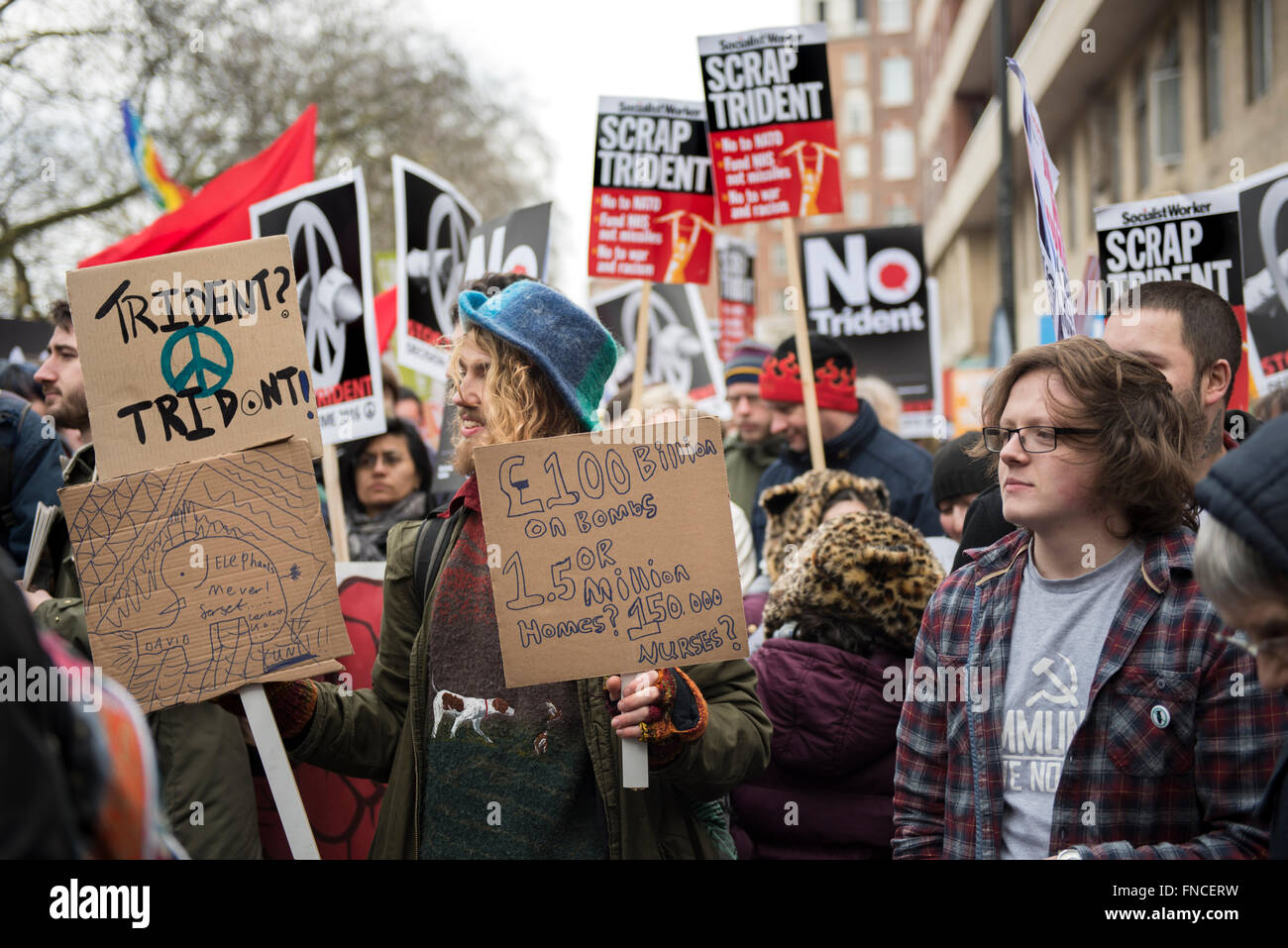 Anti trident rally in hi res stock photography and images Alamy