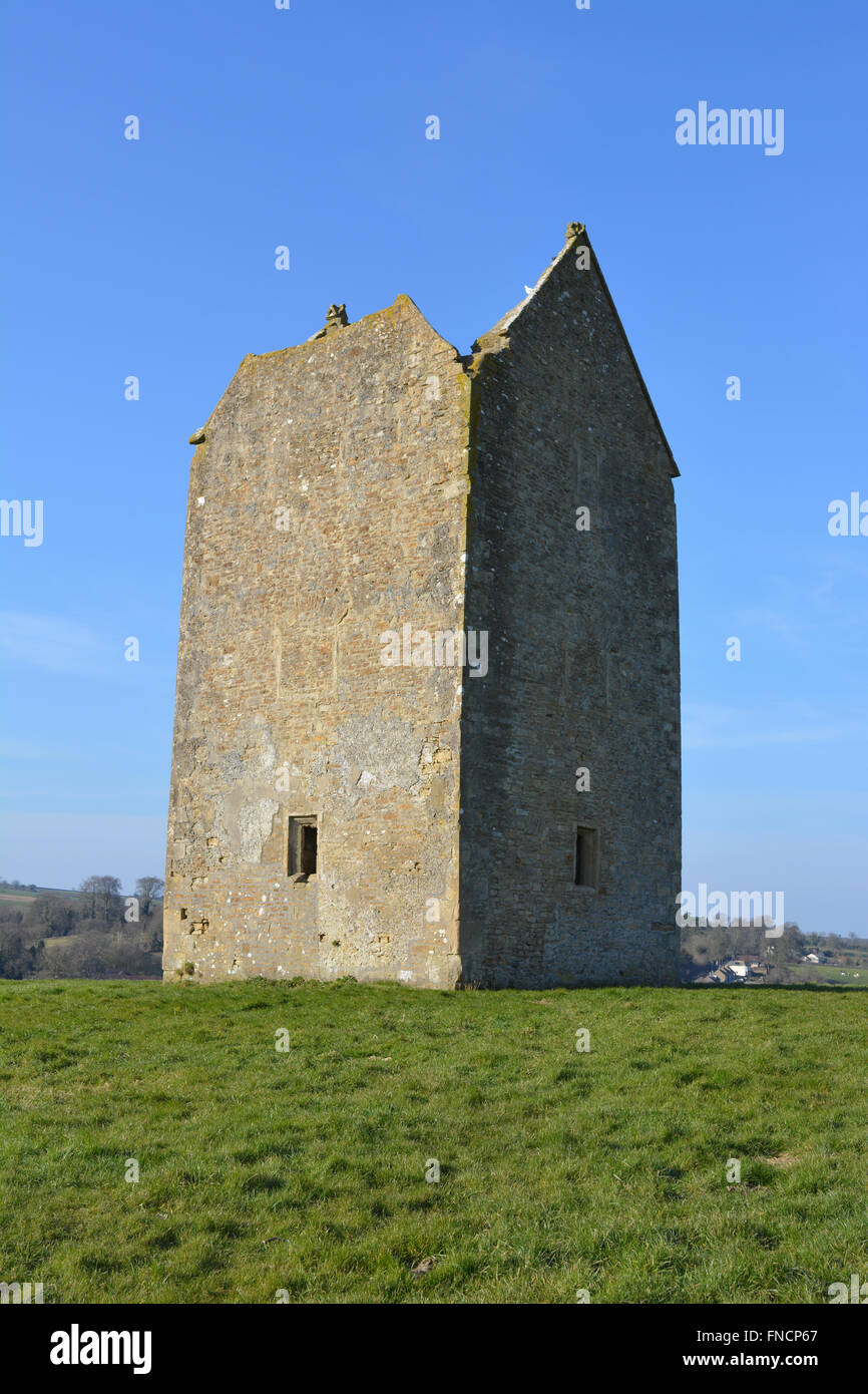 The Dovecote on Lusty Hill, famous historic landmark, Bruton, Somerset. Thought to be a 16C ruin