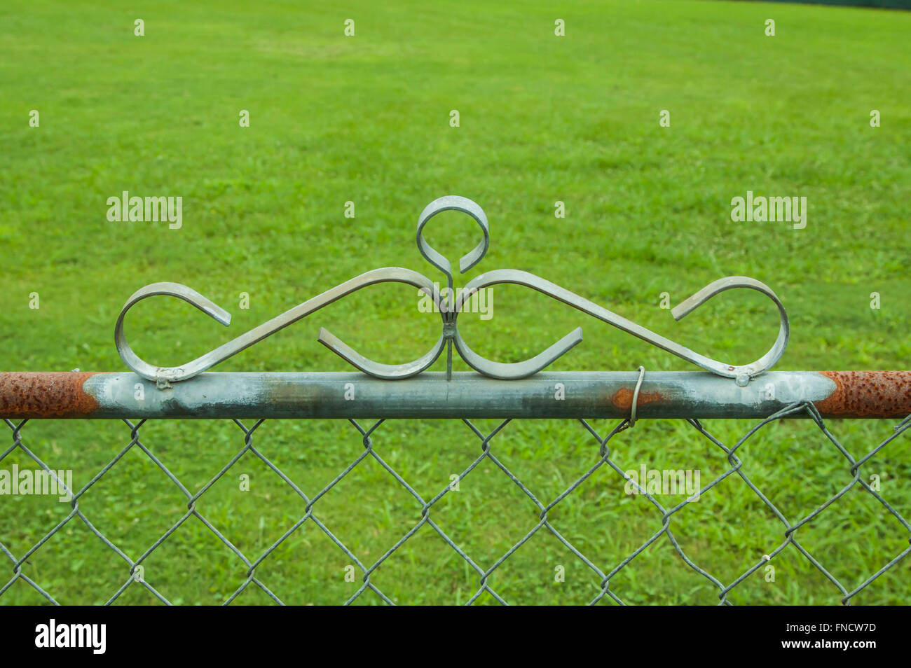 chain link fence hardware Stock Photo Alamy