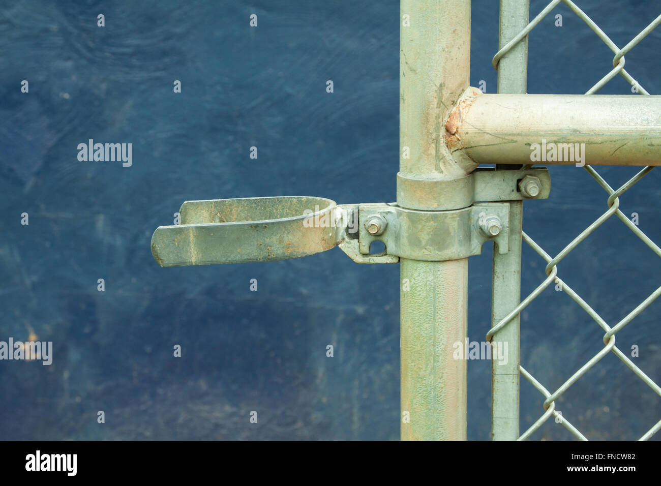 chain link fence hardware Stock Photo Alamy
