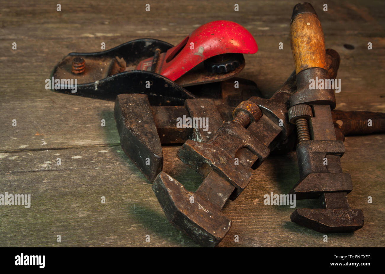 old hand tools Stock Photo