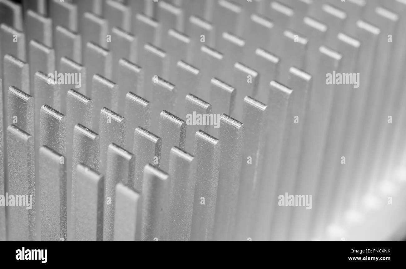 computer heat sync or cooling fins Stock Photo