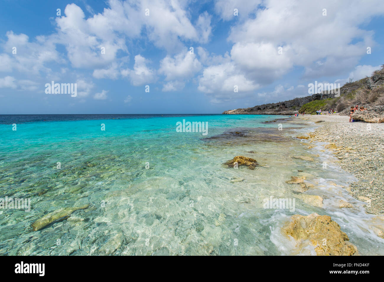 Beaches of Bonaire with the best snorkling and diving locations Stock