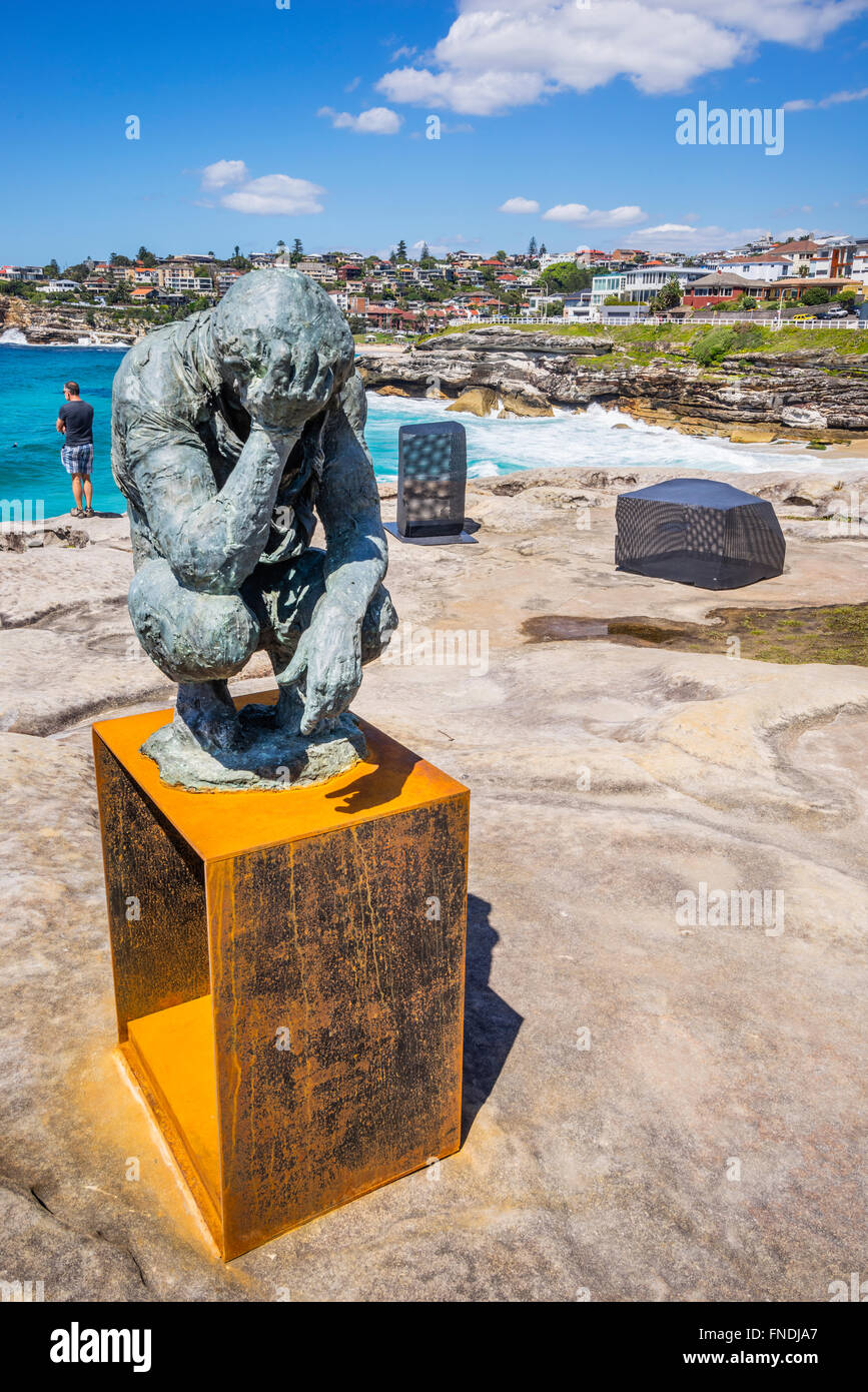 Sculpture by the Sea 2015, annual open air art exhibition along the coastal walk betwen Bondi and Tamarama, Sydney, Australia Stock Photo