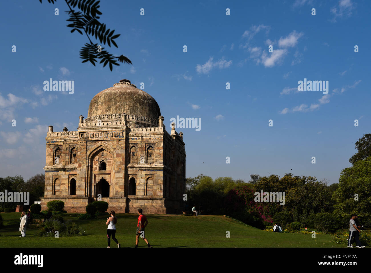Shisha Gumbad is a tomb in New Delhi from the last lineage of the Lodhi Dynasty constructed between 1489 and 1517 CE. Stock Photo
