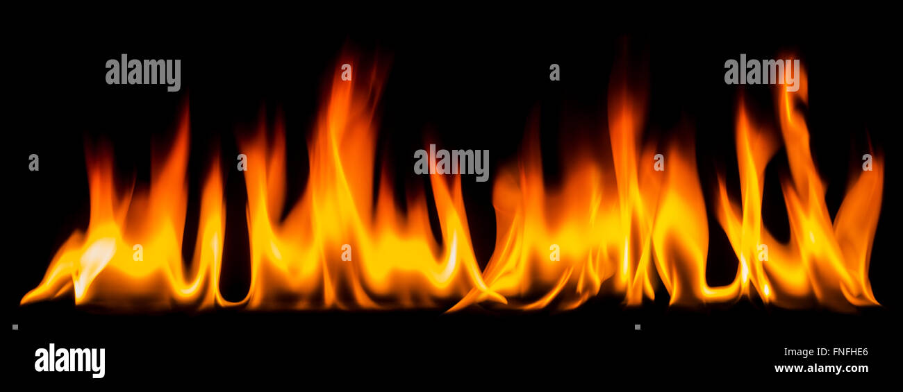 Long frames of fire Stock Photo