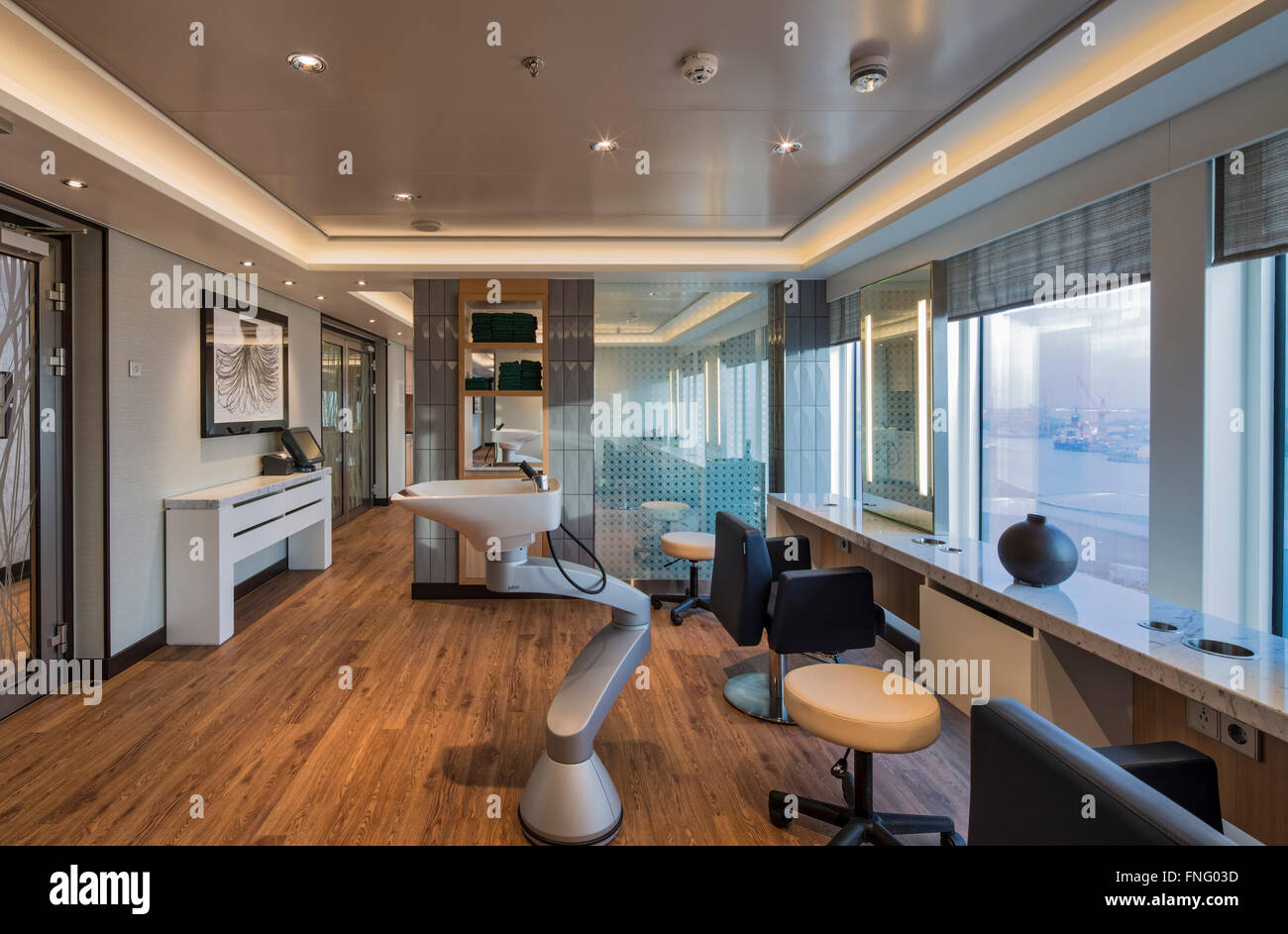 Ladies hair salon. Norwegian Cruise Ship The Escape