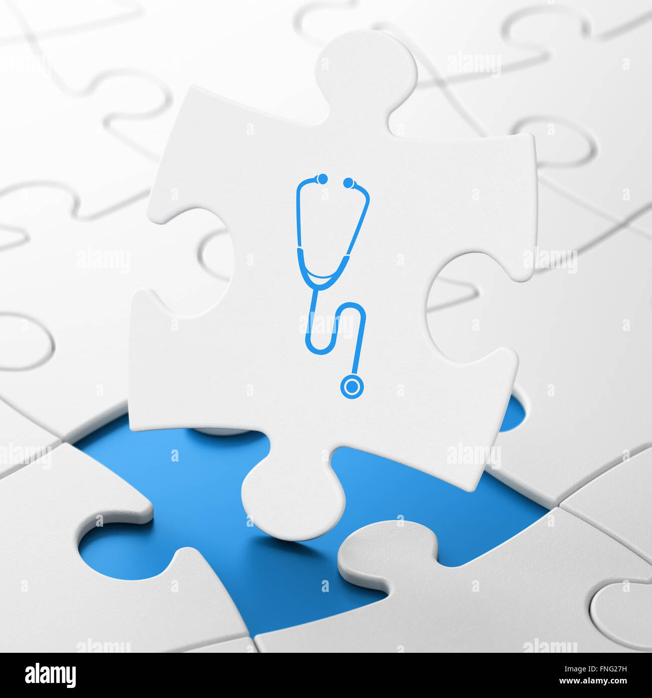 Healthcare concept: Stethoscope on puzzle background Stock Photo - Alamy