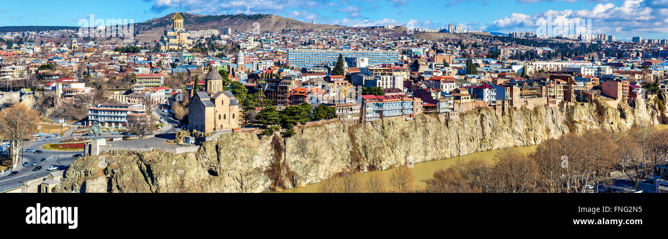 Panoramic view of Tbilisi, Georgia Stock Photo