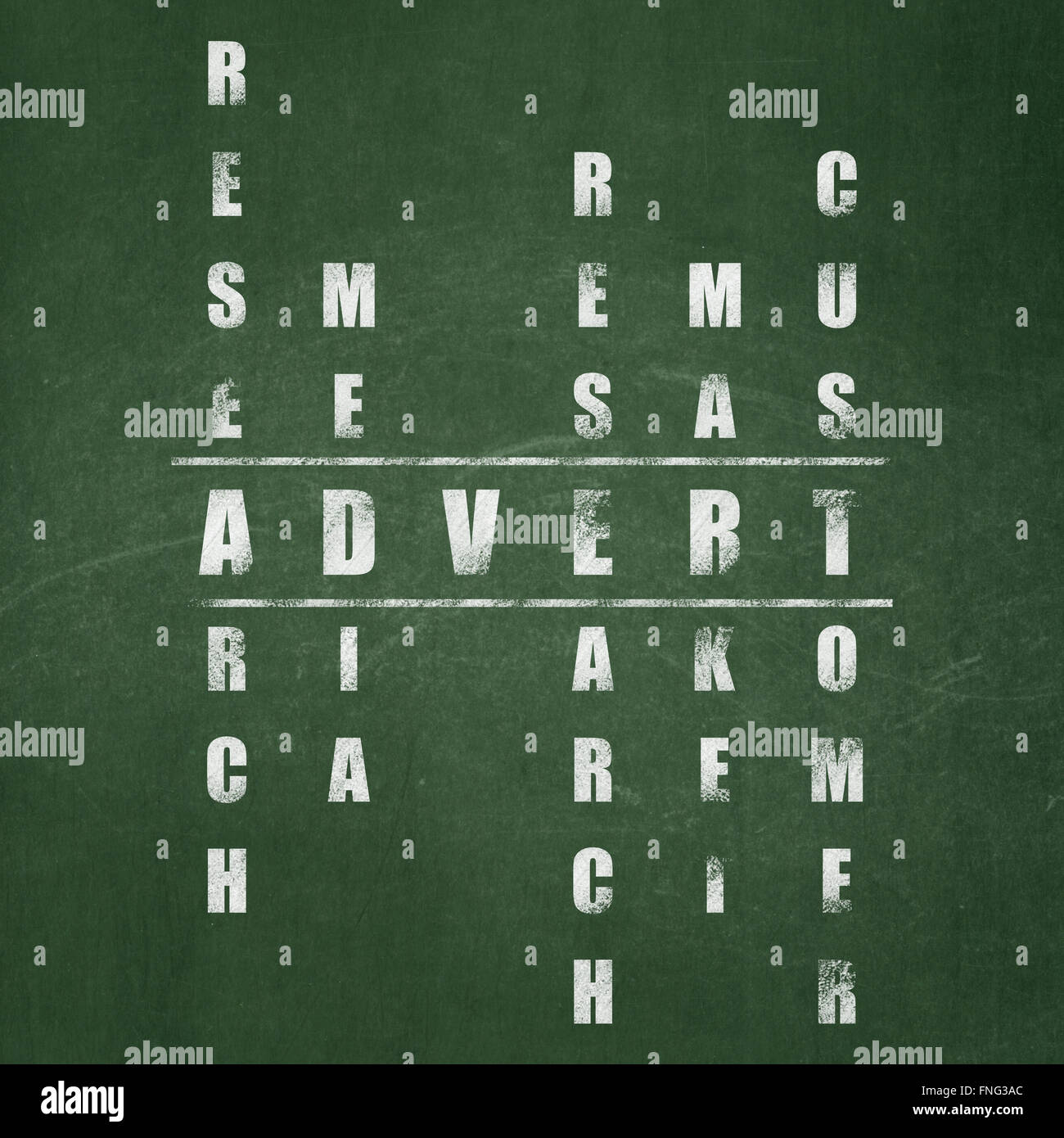 Marketing concept Advert in Crossword Puzzle Stock Photo Alamy