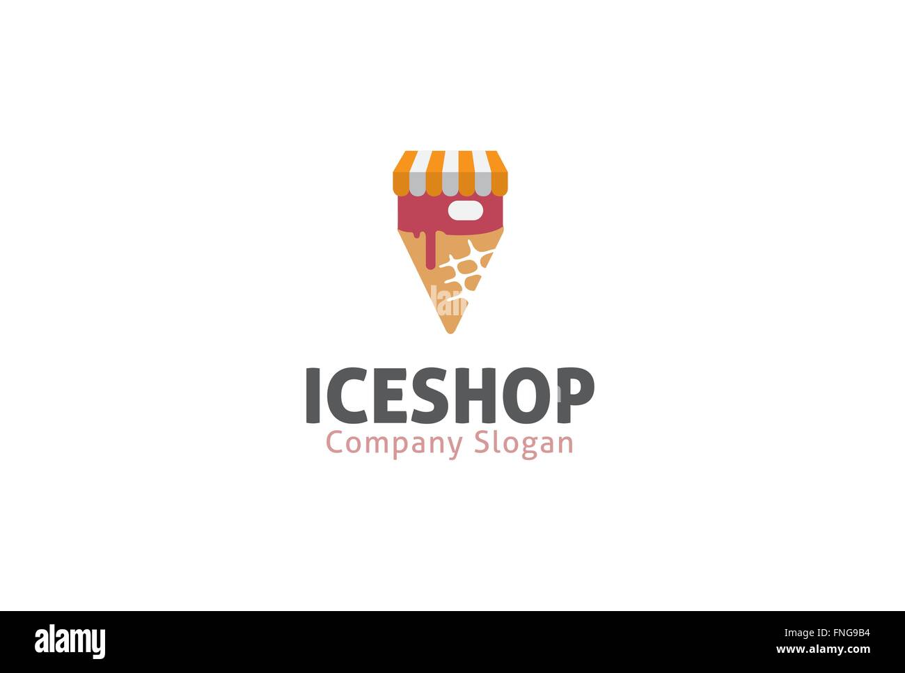 Ice Design Shop Illustration Stock Vector