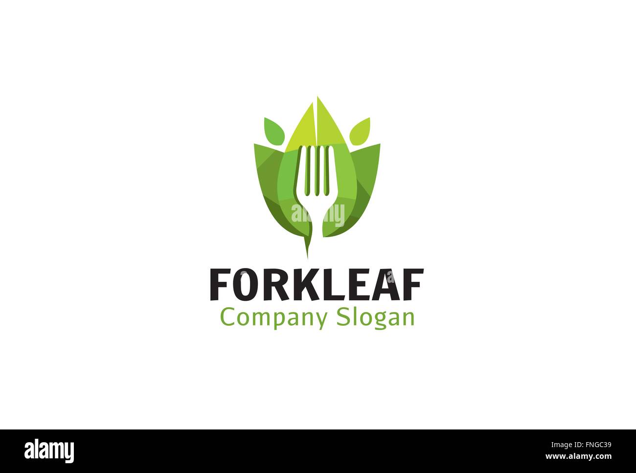 Fork Leaf Design Illustration Stock Vector