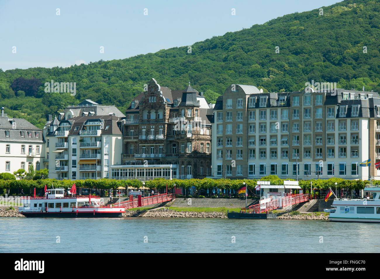 Deutschland, Königswinter, Ansicht vom Rhein Stock Photo