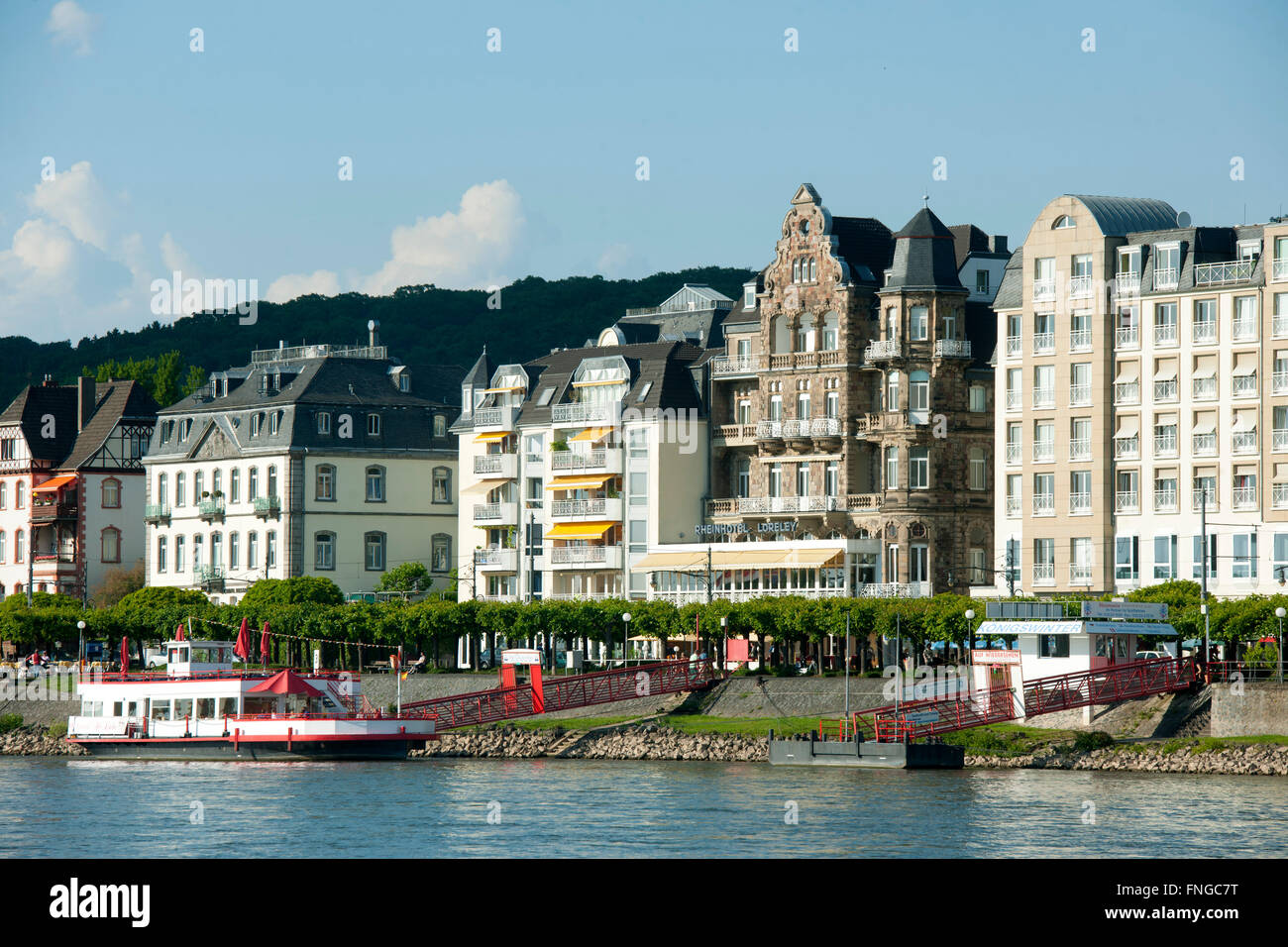 Deutschland, Königswinter, Ansicht vom Rhein Stock Photo