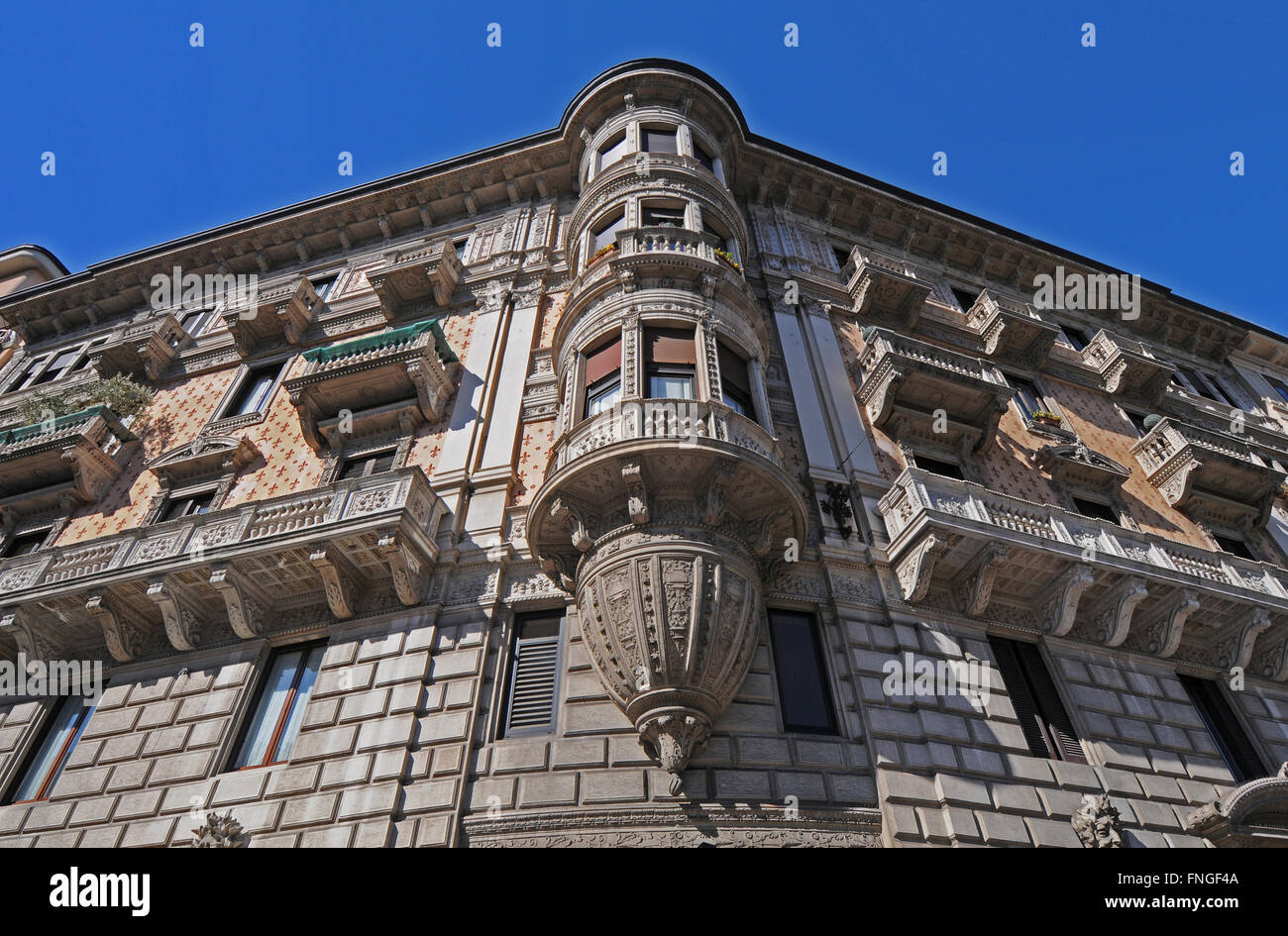 Europe , italy , Lombardy , Milan  , historic palace , Corso Buenos Aires Districts Stock Photo
