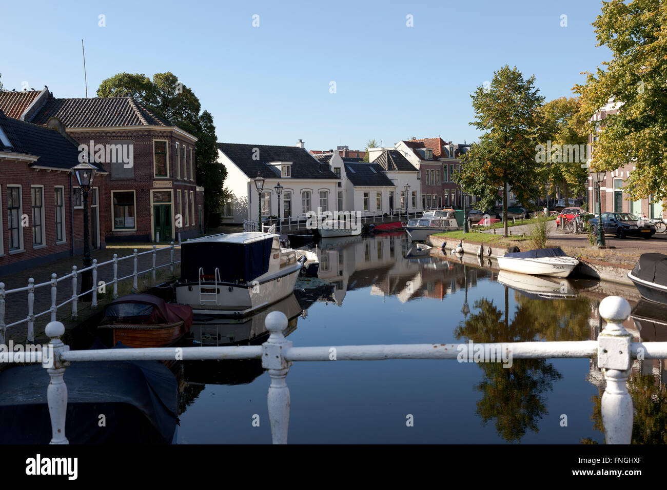 City view in Leiden, holland Stock Photo