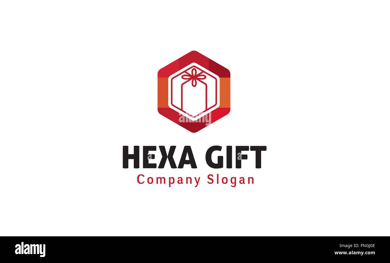 Hexagon Gift Design Illustration Stock Vector